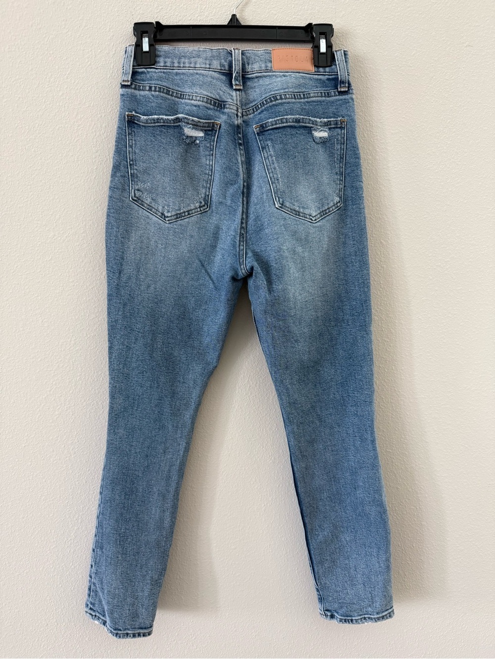Pistola Light Blue High-Rise Distressed Women's Jeans 28 - Picture 3 of 7